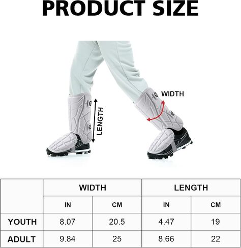 Batter's Leg Guard, Baseball Shin Guards, Batter's Baseball Softball Leg Guard for Youth and Adult in Saudi Arabia