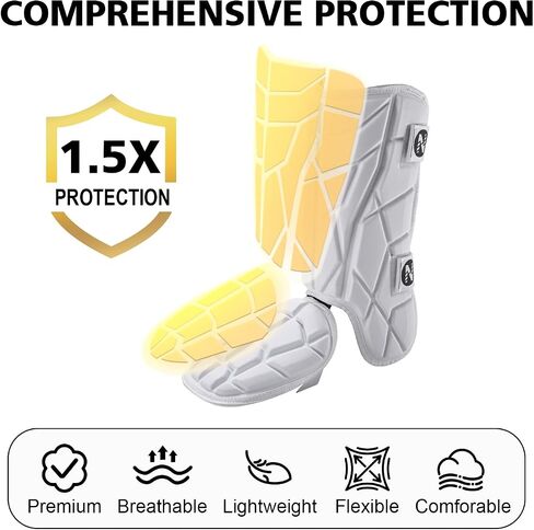 Batter's Leg Guard, Baseball Shin Guards, Batter's Baseball Softball Leg Guard for Youth and Adult in Saudi Arabia