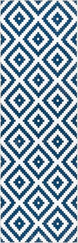 nuLOOM Kellee Machine Washable Modern Diamonds Ultra Thin Area Rug, 3' x 5', Black in Saudi Arabia