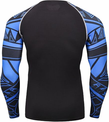 Men's Soft Slim Long Sleeve Dry-Fit Compression Gym Trainning Shirt in Kuwait
