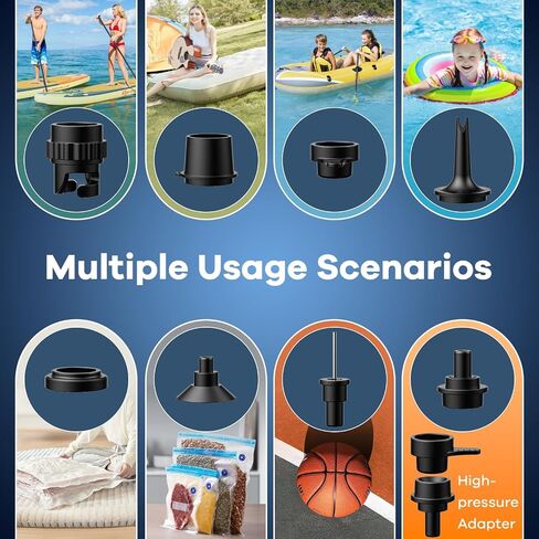 SUP Electric Air Pump for Inflatables,20PSI Rechargeable Air Pump with 3000mAh Battery,Air Mattress Pump for Inflatable Pool Raft Bed Boat Snow Ring in Saudi Arabia
