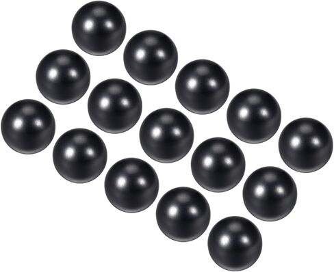 Thermoset Ball Knobs, M8 Female Thread 25mm Diameter, Plastic Metric Hand Screw Grip Black - (Applications: for Lathe Machinery Lever Handle), 15-Pieces in Kuwait