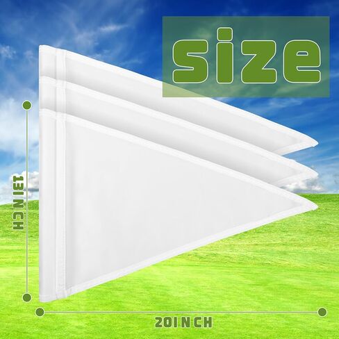 nuenen 3 قطع وضع الأعلام الخضراء 13 × 20 بوصة علم الغولف مع أنبوب إدراج أعلام الغولف النايلون المحمولة لساحة الفناء الخلفي حديقة داخلي ملاعب الغولف في الهواء الطلق ممارسة in Kuwait