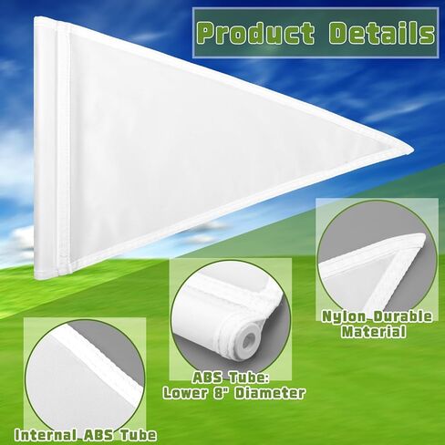 nuenen 3 قطع وضع الأعلام الخضراء 13 × 20 بوصة علم الغولف مع أنبوب إدراج أعلام الغولف النايلون المحمولة لساحة الفناء الخلفي حديقة داخلي ملاعب الغولف في الهواء الطلق ممارسة in Kuwait