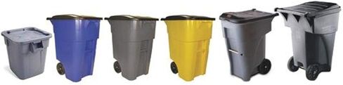 Rubbermaid Commercial Products Square Brute Tote Storage Bin, 28-Gallon, Gray, Easy Clean for Garage/Basement, Pack of 6 in Saudi Arabia