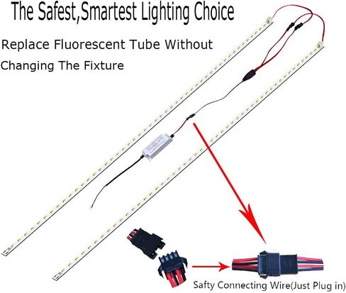 4FT Magnetic LED Troffer Retrofit Kit, 2x4 FT LED Retrofit Kit,36W,5000K Daylight White,Super Bright 5400LM,0-10V Dimmable,T8 T10 T12 Fluorescent Replacement,UL Cert,Quick Easy Install in Saudi Arabia