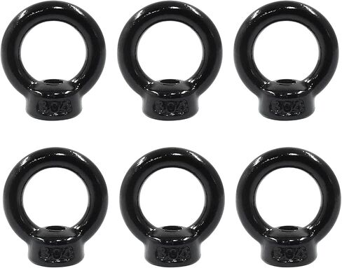 Hordion 6PCS M6 Eye Nuts, Stainless Steel Lifting Eye Nut Fastener Ring Shape EyeNut in Kuwait