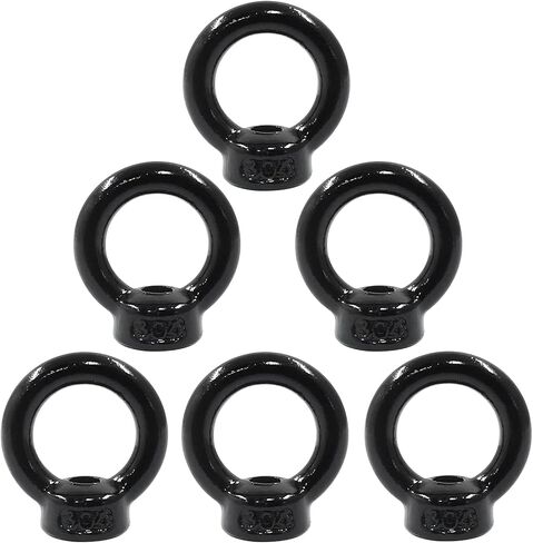 Hordion 6PCS M6 Eye Nuts, Stainless Steel Lifting Eye Nut Fastener Ring Shape EyeNut in Kuwait