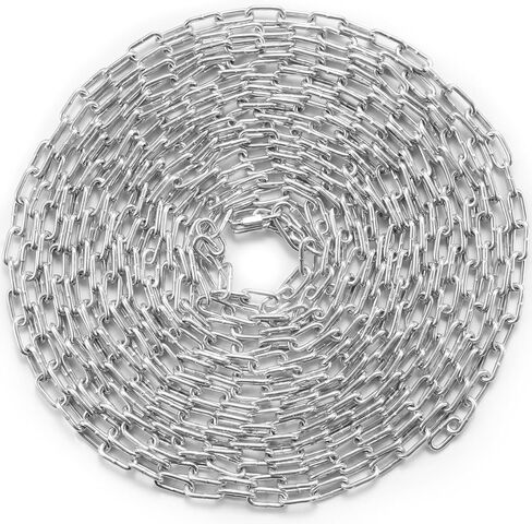 VEVOR Proof Coil Chain, 3/16" x 10', 1100 lbs Safe Working Load, Zinc Plated Proof Tested Coil Chain with Two Quick Links, Galvanized Carbon Steel Link Chain for Towing, Hanging, Camping, Pet Towing in Kuwait