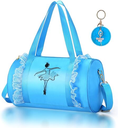 حقيبة رقص الباليه اللطيفة من Moonmo للفتيات، حقيبة رقص للفتيات، حقيبة حالمة خفيفة الوزن للفتيات (فتاة الرقص البيضاء) in Kuwait