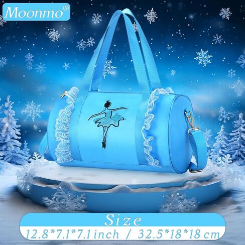 حقيبة رقص الباليه اللطيفة من Moonmo للفتيات، حقيبة رقص للفتيات، حقيبة حالمة خفيفة الوزن للفتيات (فتاة الرقص البيضاء) in Kuwait