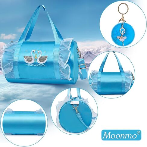 حقيبة رقص الباليه اللطيفة من Moonmo للفتيات، حقيبة رقص للفتيات، حقيبة حالمة خفيفة الوزن للفتيات (فتاة الرقص البيضاء) in Saudi Arabia