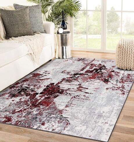 LUXE WEAVERS Contemporary Abstract Area Rug, Turquoise 8x10 in Saudi Arabia