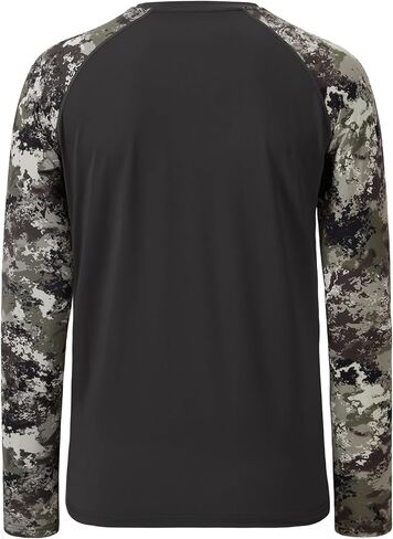 BASSDASH Men’s Lightweight Camo Hunting Shirt UPF 50+ Sun Protection Long Sleeve Hiking Fishing Performance Tee Mesh Panels in Saudi Arabia