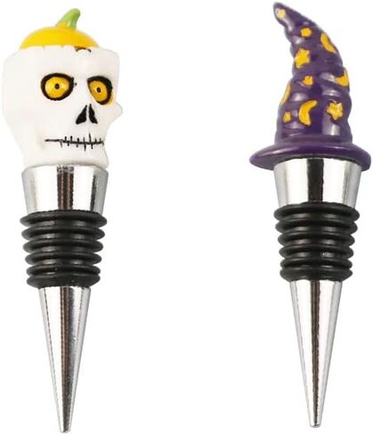Halloween Wine Bottle Stopper Ghost Pumpkin Black Cat Wine Corks Wine Accessories for Halloween Party Home Bar Wine Decoration in Saudi Arabia