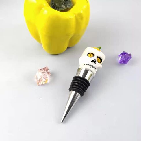 Halloween Wine Bottle Stopper Ghost Pumpkin Black Cat Wine Corks Wine Accessories for Halloween Party Home Bar Wine Decoration in Saudi Arabia