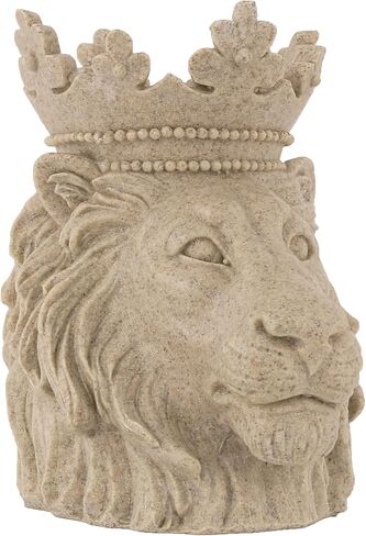Lion King Statue, Modern Style Home Decor and Office Decoration, Gift Idea(Beige Sitting Lion) in Saudi Arabia