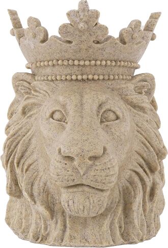 Lion King Statue, Modern Style Home Decor and Office Decoration, Gift Idea(Beige Sitting Lion) in Saudi Arabia