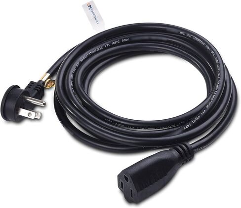 Cable Matters 2-Pack Low Profile Flat Plug Short Extension Cord (Power Extension Cable) 1 Foot (NEMA 5-15P to NEMA 5-15R) in Saudi Arabia
