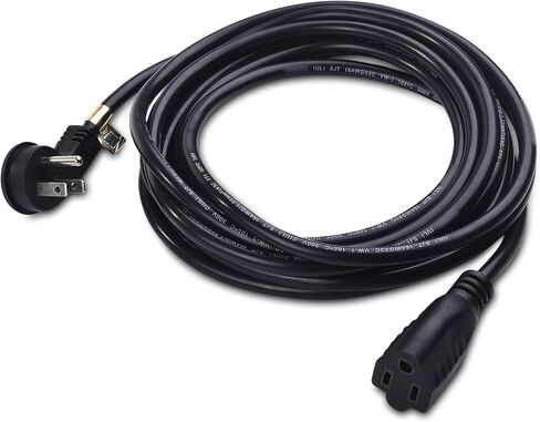 Cable Matters 2-Pack Low Profile Flat Plug Short Extension Cord (Power Extension Cable) 1 Foot (NEMA 5-15P to NEMA 5-15R) in Saudi Arabia