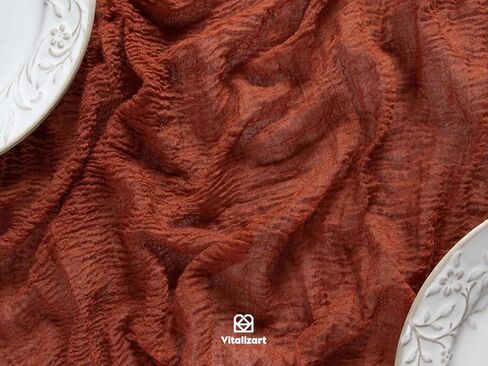 مفرش طاولة من القماش القطني من Vitalizart بطول 10 أقدام من قماش بوهو ريفي مغبر وردي وردي من الجبن ومفرش طاولة لحفلات الزفاف وحفلات الزفاف وأعياد الميلاد والخريف وديكور عيد الشكر 120 بوصة in Kuwait