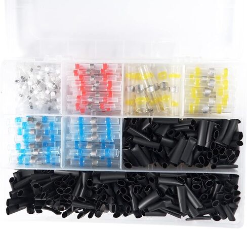 Self-Solder Seal Wire Connectors Kit,Mixed Heat Shrink Tube kit,Waterproof Electrical Wire Terminal Butt for Car Boat Marine Truck(300) in Saudi Arabia