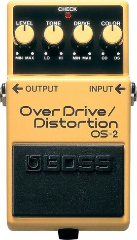 Boss OS-2 OverDrive/Distortion Bundle with 10ft Instrument Cable, 6in Patch Cable, and Picks in Saudi Arabia