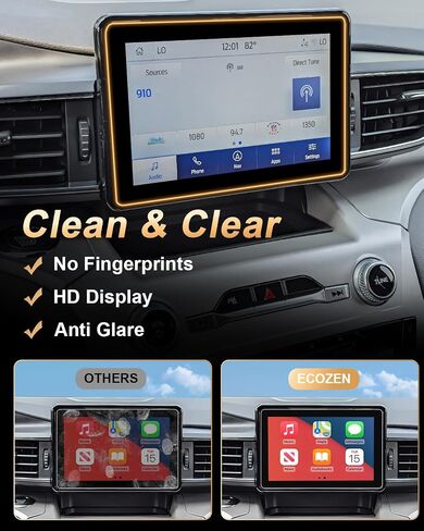 Screen Protector 2 Pcs Compatible with 2019-2024 Dodge Ram 1500, Anti-Reflective Navigation Screen Protector 12 Inch Ram 1500 2500 3500 Accessories- Nano-film & Easy to Install in Kuwait