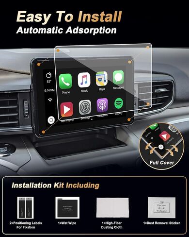 Screen Protector 2 Pcs Compatible with 2019-2024 Dodge Ram 1500, Anti-Reflective Navigation Screen Protector 12 Inch Ram 1500 2500 3500 Accessories- Nano-film & Easy to Install in Kuwait
