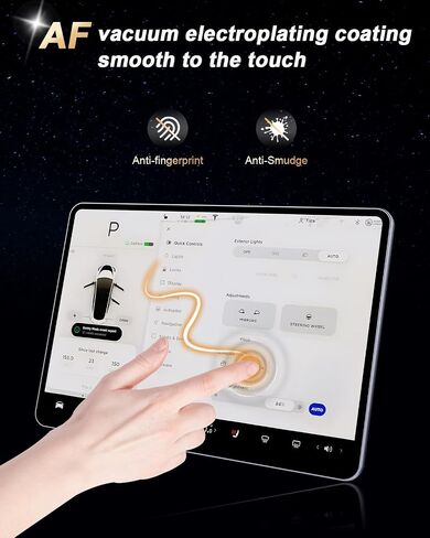 Screen Protector 2 Pcs Compatible with 2019-2024 Dodge Ram 1500, Anti-Reflective Navigation Screen Protector 12 Inch Ram 1500 2500 3500 Accessories- Nano-film & Easy to Install in Kuwait