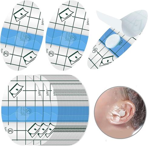 200 قطعة من أغطية الأذن للسباحة، ملصقات أذن مقاومة للماء، أغطية أذن للاستحمام مع سدادات أذن قطنية ناعمة لركوب الأمواج والغطس والرياضات المائية in Kuwait