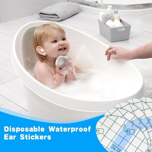 200 قطعة من أغطية الأذن للسباحة، ملصقات أذن مقاومة للماء، أغطية أذن للاستحمام مع سدادات أذن قطنية ناعمة لركوب الأمواج والغطس والرياضات المائية in Kuwait