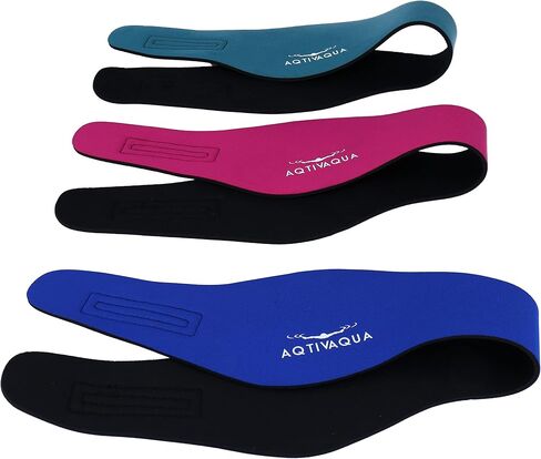 AqtivAqua Swimming Headband - Swim Ear Band Protection Cover - Swim Headband for Kids Adults Men Women Infant Toddlers, Hair Guard - Keep Ear Plugs in in Saudi Arabia
