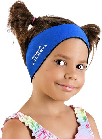 AqtivAqua Swimming Headband - Swim Ear Band Protection Cover - Swim Headband for Kids Adults Men Women Infant Toddlers, Hair Guard - Keep Ear Plugs in in Saudi Arabia