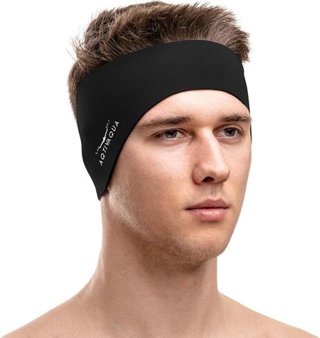 AqtivAqua Swimming Headband - Swim Ear Band Protection Cover - Swim Headband for Kids Adults Men Women Infant Toddlers, Hair Guard - Keep Ear Plugs in in Saudi Arabia