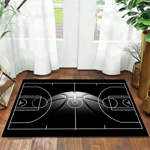 Basketball Rug for Boys Bedroom Size 5'x7',Non-Slip Basketball Court Rug Basketball Decor for Boys Room and Living Room in Saudi Arabia