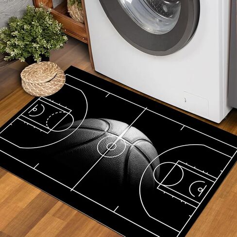 Basketball Rug for Boys Bedroom Size 5'x7',Non-Slip Basketball Court Rug Basketball Decor for Boys Room and Living Room in Saudi Arabia