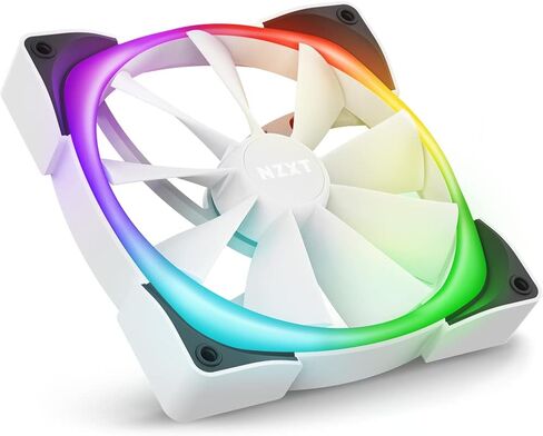 NZXT AER RGB 2-140 مم - HF-28140-B1 - تخصيصات الإضاءة المتقدمة - أطراف الجناح - محمل ديناميكي سائل - مروحة LED RGB PWM لـ NZXT RGB - فردية (وحدة التحكم في الإضاءة مطلوبة وغير متضمنة) in Kuwait