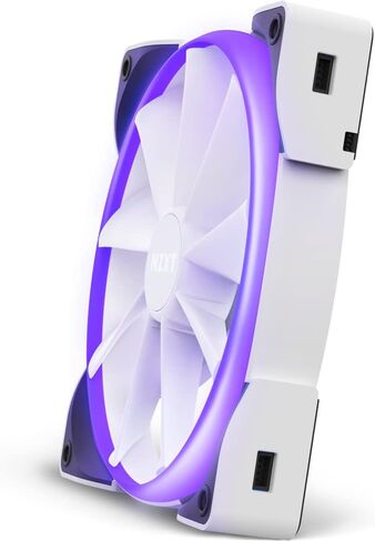 NZXT AER RGB 2-140 مم - HF-28140-B1 - تخصيصات الإضاءة المتقدمة - أطراف الجناح - محمل ديناميكي سائل - مروحة LED RGB PWM لـ NZXT RGB - فردية (وحدة التحكم في الإضاءة مطلوبة وغير متضمنة) in Kuwait