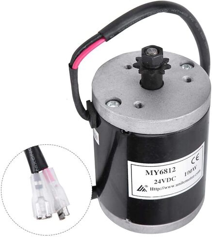 Alomejor 24V 100w Brushed Motor High Speed Brush Motor with Belt Pulley for Electric Bike Scooter E-Bike Controller in Saudi Arabia