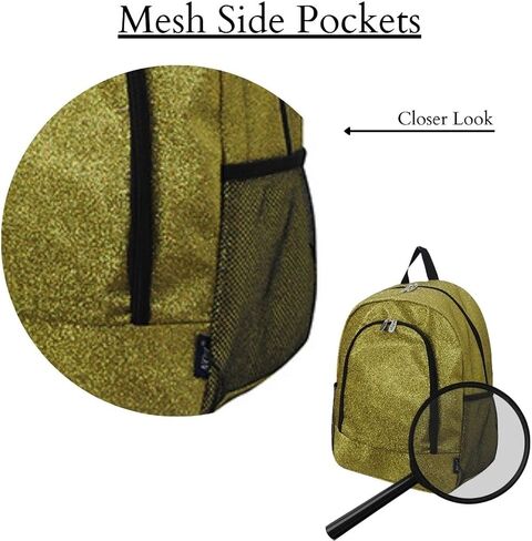 NGIL Glitter Canvas School Backpack for Cheer and Dance Teams, Sports Sparkle Backpack for Girls(Glitter-Green) in Kuwait