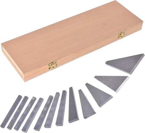 12-Pack Steel Angle Gauge Block Set with Case, Machinist Angle Plates Tool Lathes Milling Ground Gauge Angle Calibration Gage Inspection Block Set in Saudi Arabia