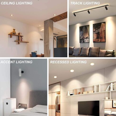 مصابيح LED ORALUCE GU10، 6 وات تعادل لمبة هالوجين 50 وات، غير قابلة للتعتيم، 6500 كلفن أبيض بارد، 120 فولت، 480 لومن، زاوية شعاع الفيضان 120 درجة، شكل MR16 لإضاءة المسار، حزمة من 6 in Kuwait
