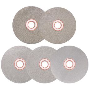 مجموعة أقراص HARFINGTON Diamond المسطحة مقاس 4 × 5/8 بوصة أربور 80/120/240/320 حبيبة عجلة كاشطة لطحن السيراميك والزجاج والأحجار