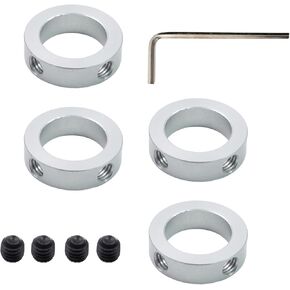 أطواق العمود من سبائك الألومنيوم 63/64 بوصة/25 مم، أطواق العمود الصلب الصلبة للآلات والاستخدام الصناعي - 4 قطع in Kuwait