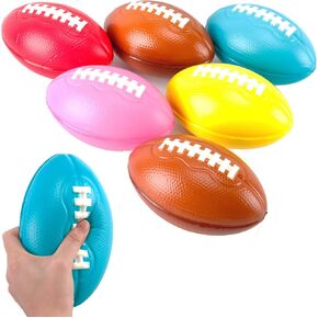 Liberty Imports 6 Pack: Foam Footballs 7.5", Easy Grip Soft Toddler Football for Kids Practice Training, Yard Game, Indoor Outdoor Sports Games