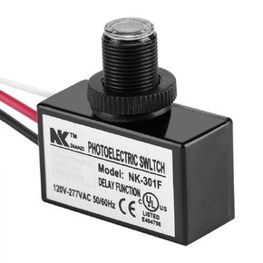 Photocell Sensor, Sensor, Photo Sensor for Outdoor Light, Photoelectric Sensor Switch 120V-277VAC Light Sensor Control Photocell Light Automatic On/Off Photoelectric Switch