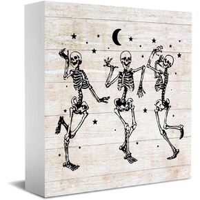 Fall Decor Halloween Decorations Home Farmhouse Decor, Halloween Decor Horror Decor Wooden Box Sign Living Room Kitchen Decor Desk Cubicle Table Bookcase Decor Accessories, Fall Decorations for Home
