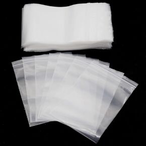 100-Pack Clear Thickened Plastic storage Bags Self-Sealing Bags Clear Reclosable Zip Poly Baggies for Jewelry, Party Favors, Storage, daily packaging and various small items (7.8 x 11.8 inchs)