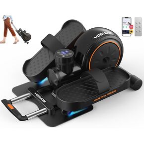 YOSUDA PRO Under Desk Elliptical, Ellipse Leg Exerciser with Non-Slip Foot Straps, Portable Electric Ellipse for Seniors with Remote Control & 10 Adjustable Resistances and Speeds